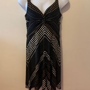 Jones New York twist front polka dot dress